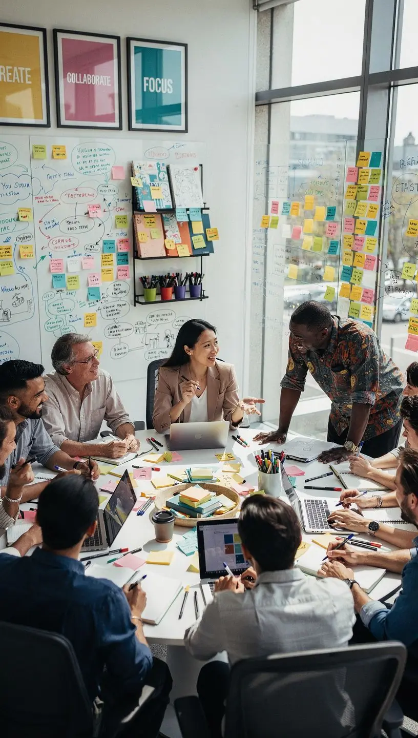 Зона для переговоров с стильным дизайном и удобными стульями для комфортного общения.